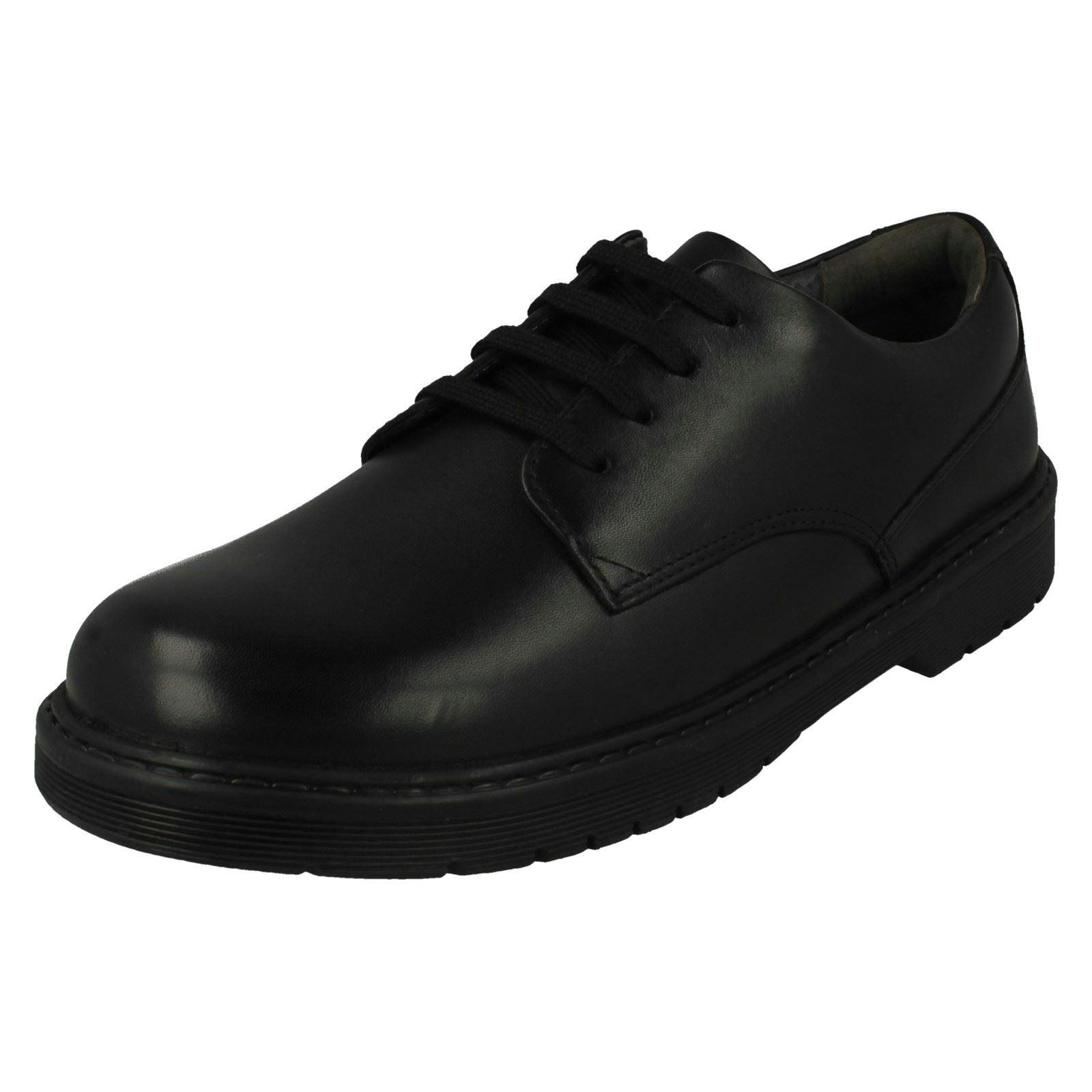 Start-Rite Boys Black Rhino By Lace Up School Shoes Glitch - Leather - Uk 7.5 Child - F