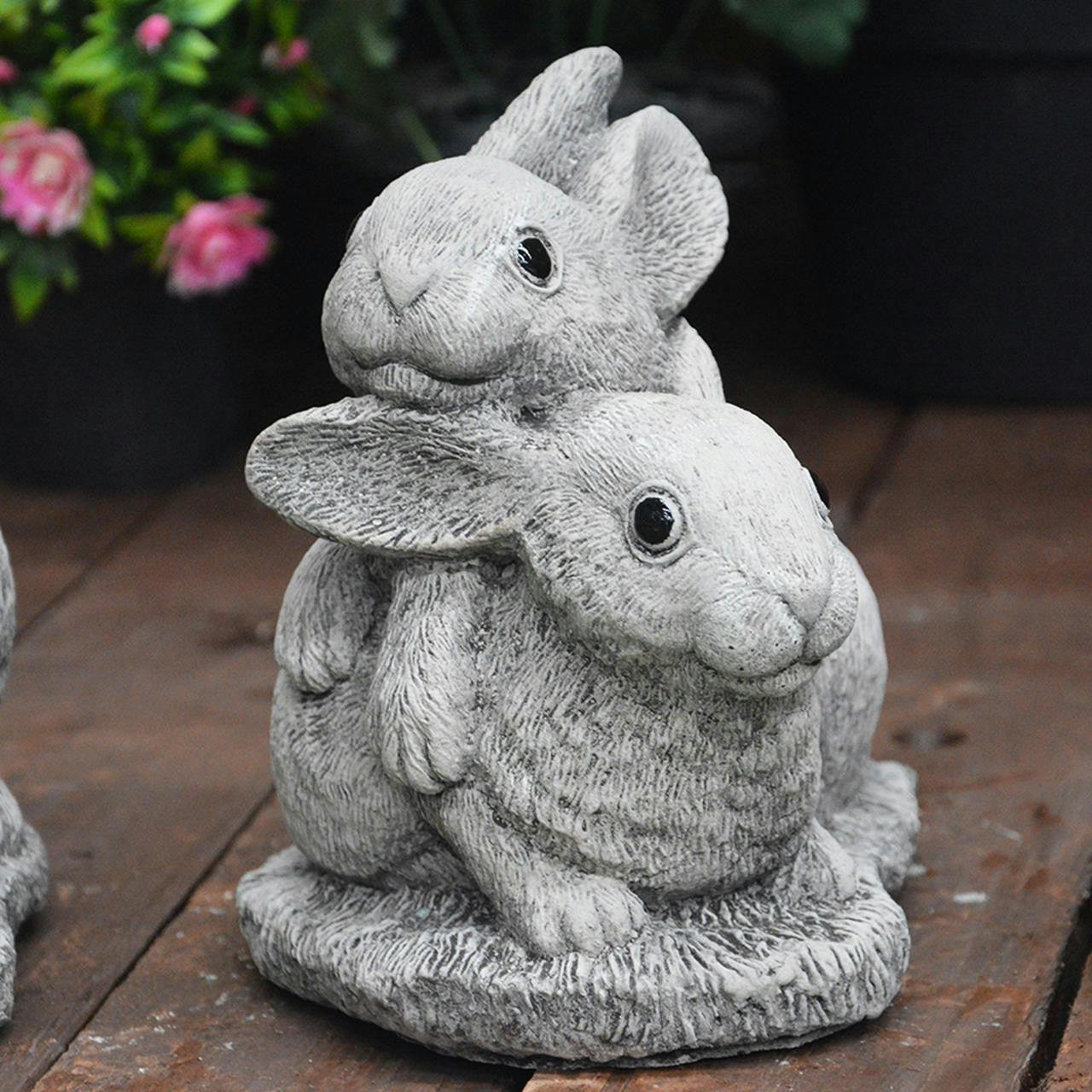 Osn Delightful Twin Bunny Garden Ornament