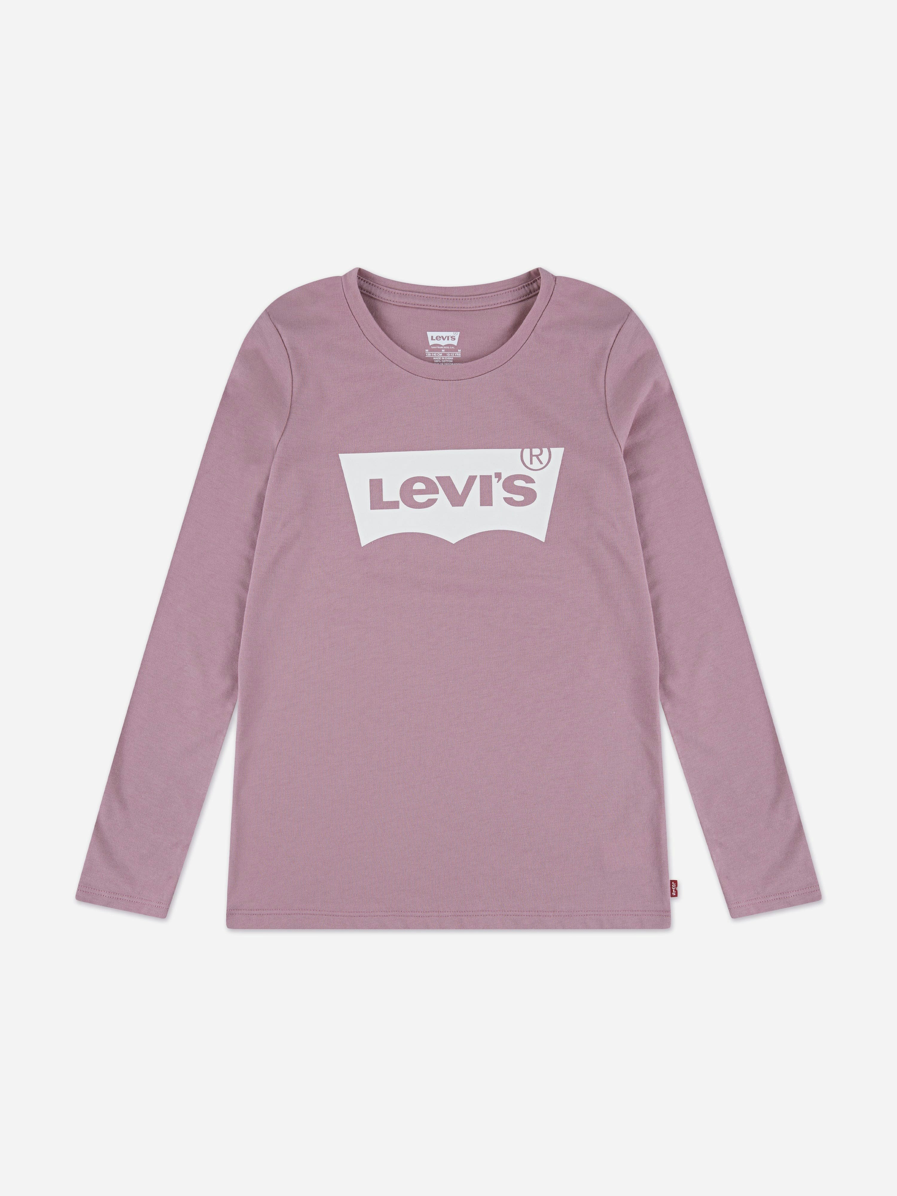 Levi's Kids Wear Girls Purple Levi's Long Sleeve Batwing T-Shirt In - 36 Mths
