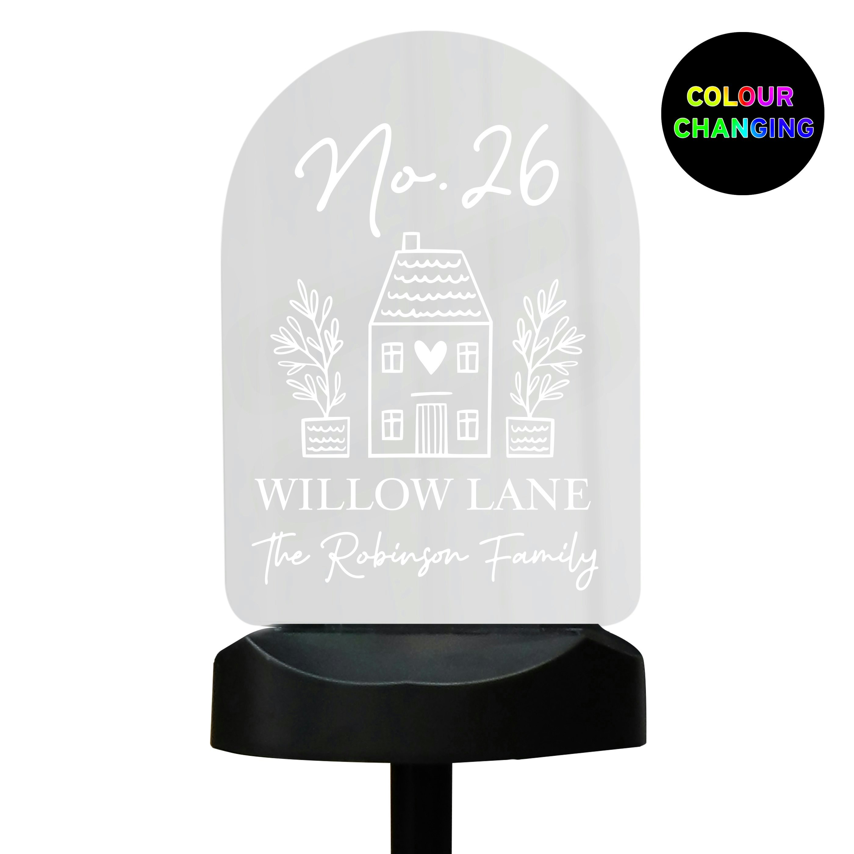 Personalised Memento Company Light Personalised Home Outdoor Solar