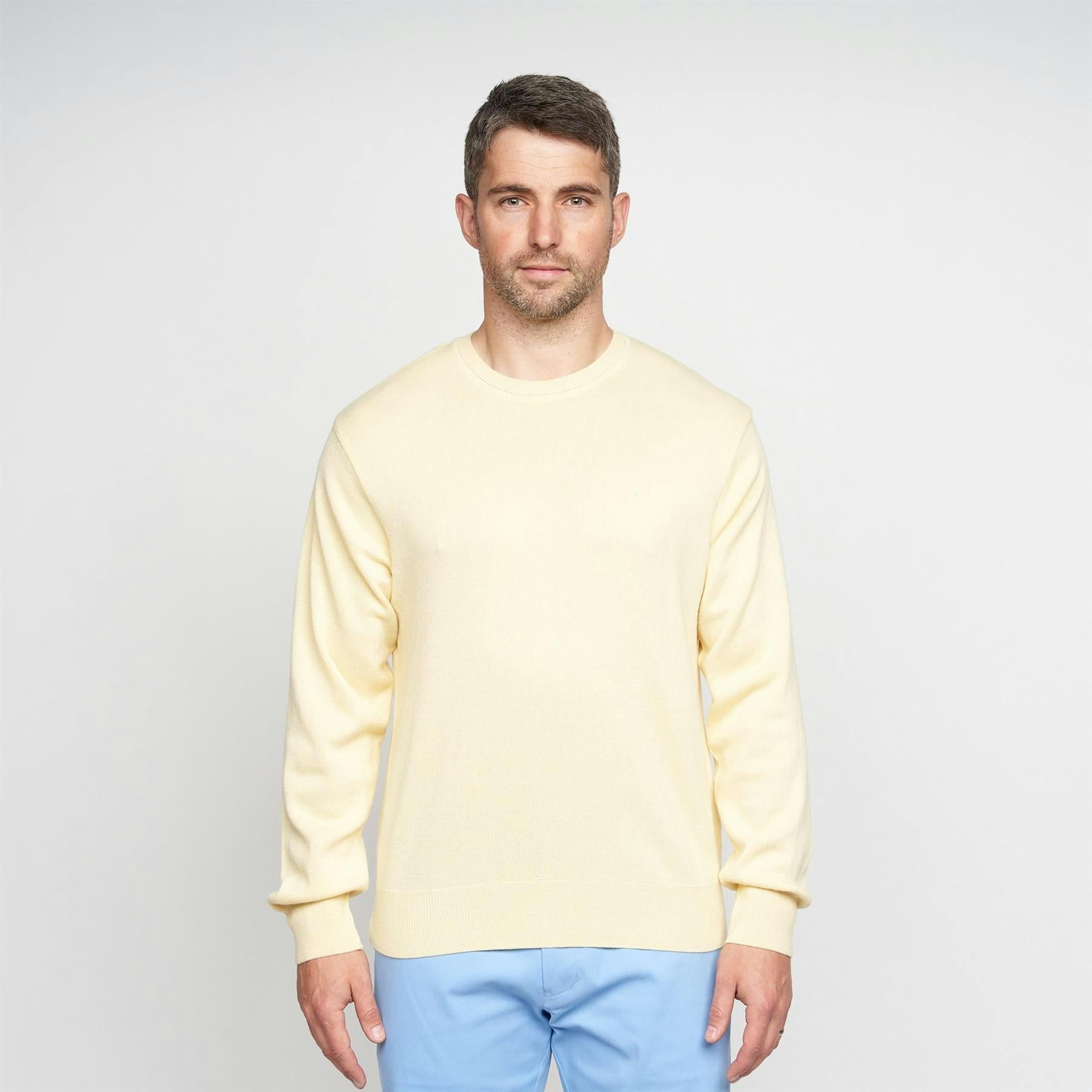 Gabicci Men's G00k04 Crew Neck Sweater Classic - Corn - 2XL