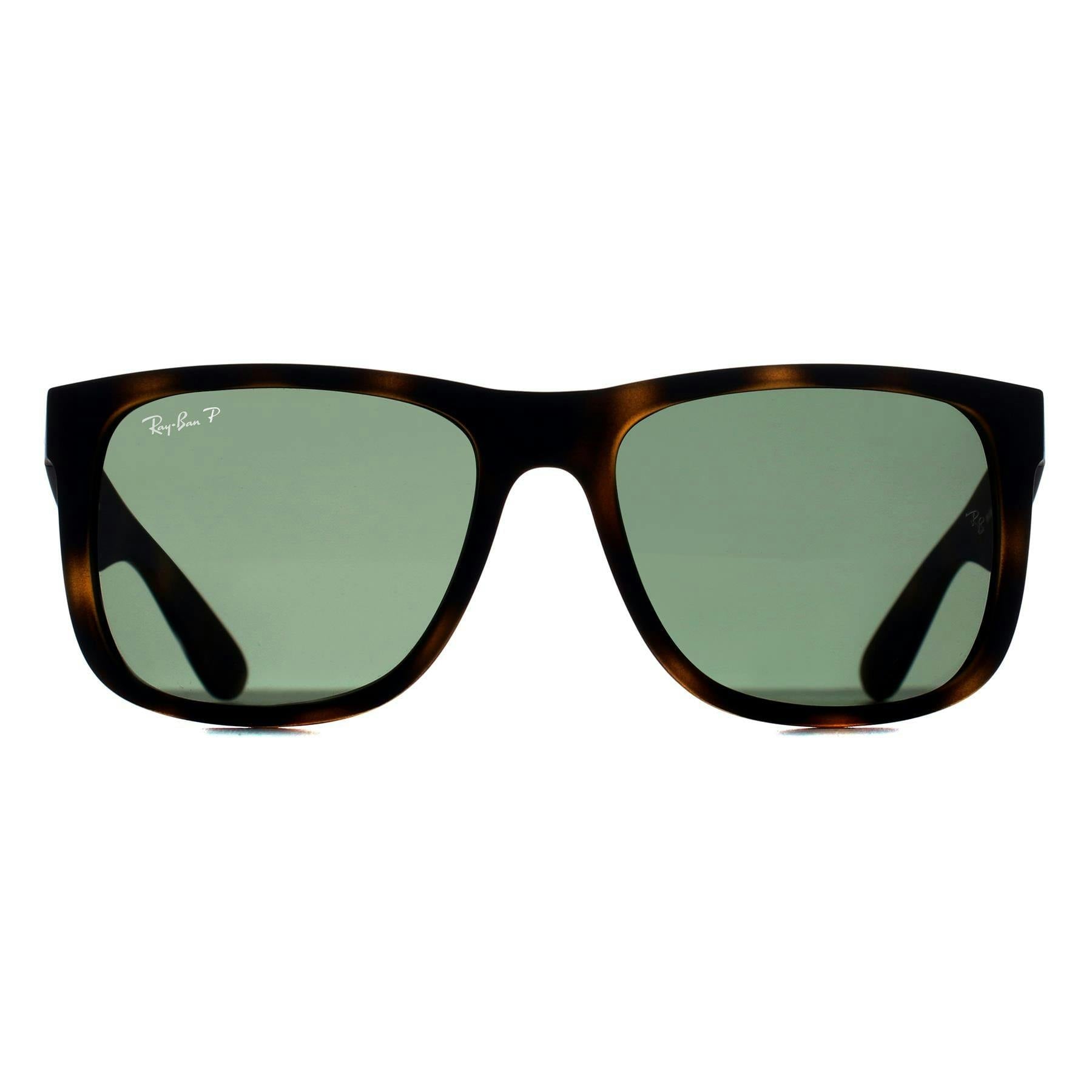 Ray-Ban Man Sunglass Justin Classic - Frame color: Havana, Lens color: Dark Green Polarized - Image 11