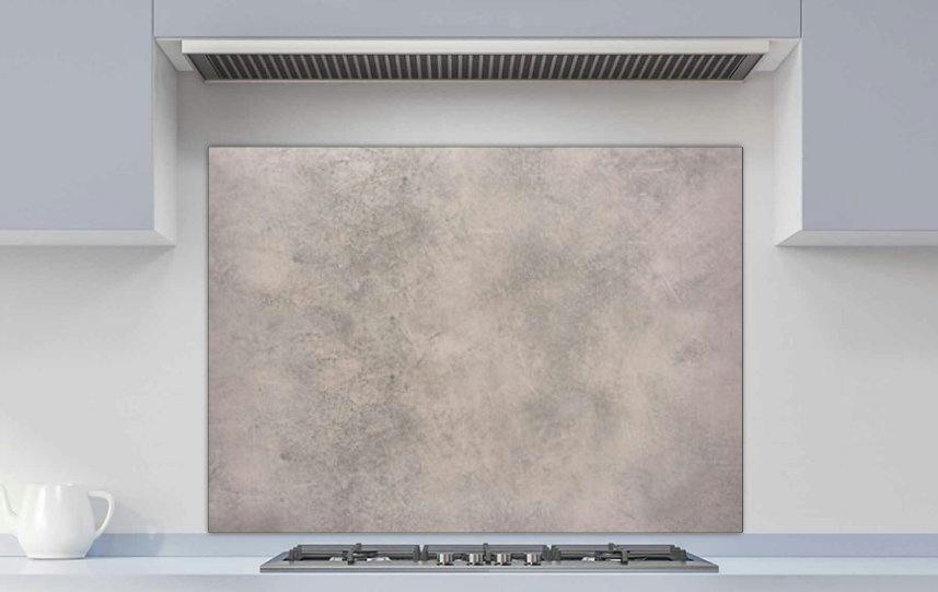 Printed Glass Kitchen Splashback - Natural White Stone Texture Background. Tile Stone Background 900X650mm - Image 2