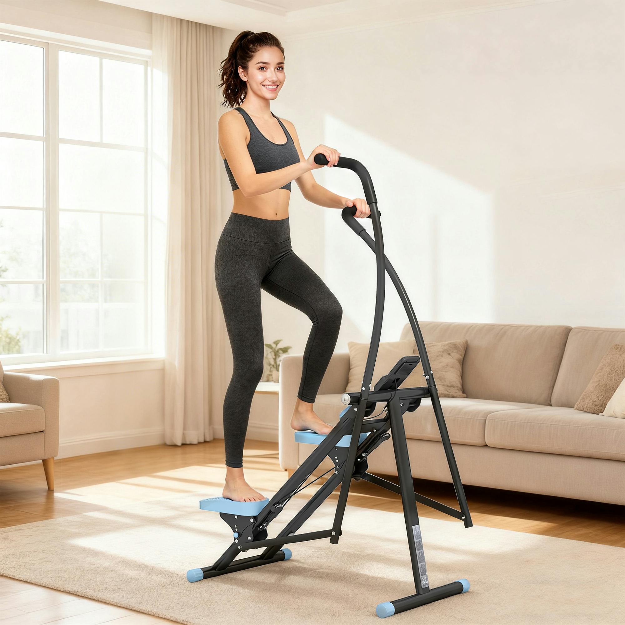 Sportnow Stair Stepper For Home Gym Exercise, Vertical Climber Machine