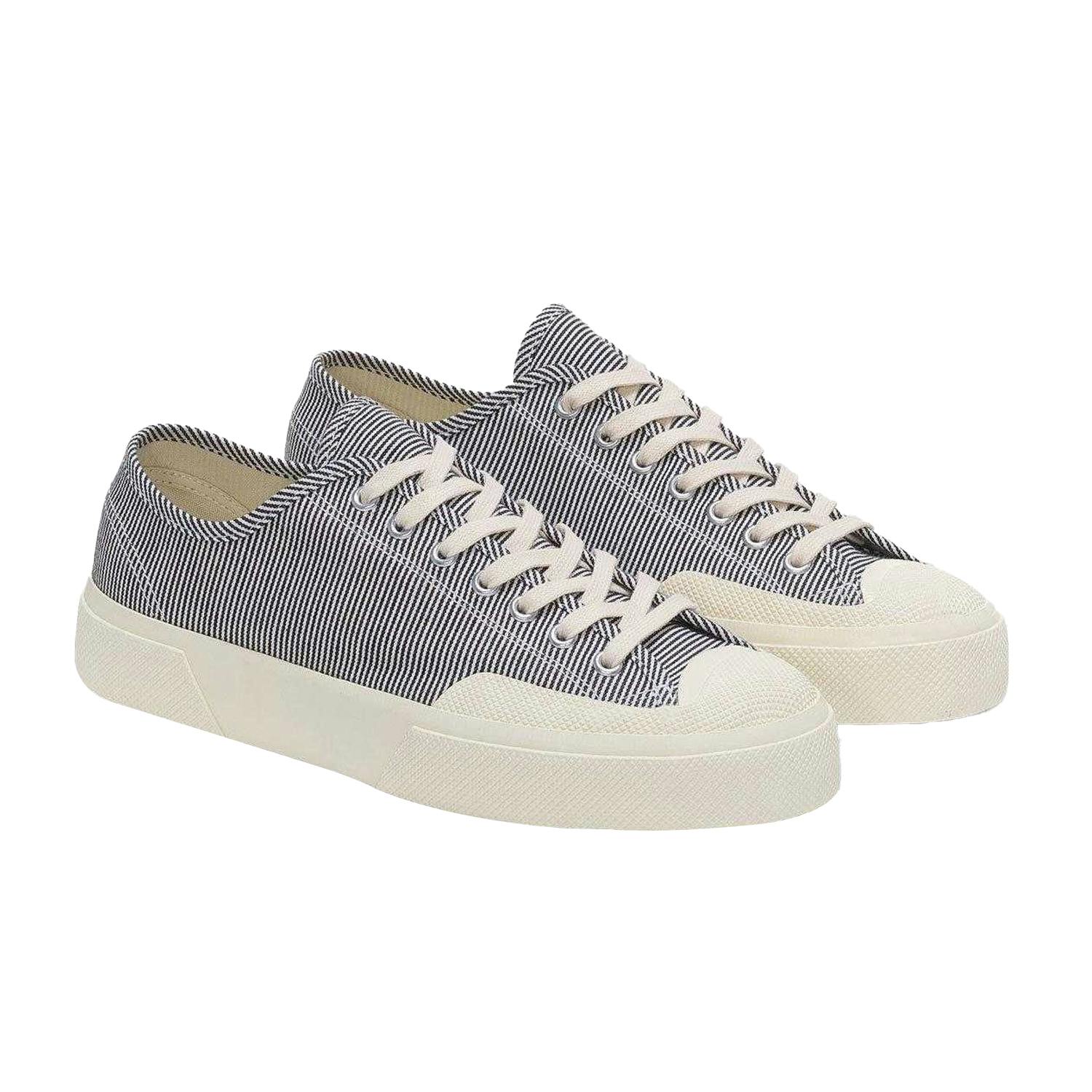 Superga Unisex Blue/White Adult 2432 Works Stripe Trainers - 6.5 Uk - 100% Mixed