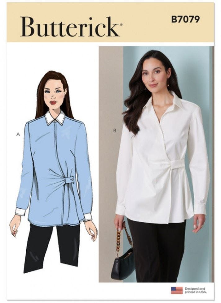 Butterick Women's Sewing Pattern 7079, Tops For N5 (10-12-14-16-18) - Intermediate - N5 (10-12-14-16-18)