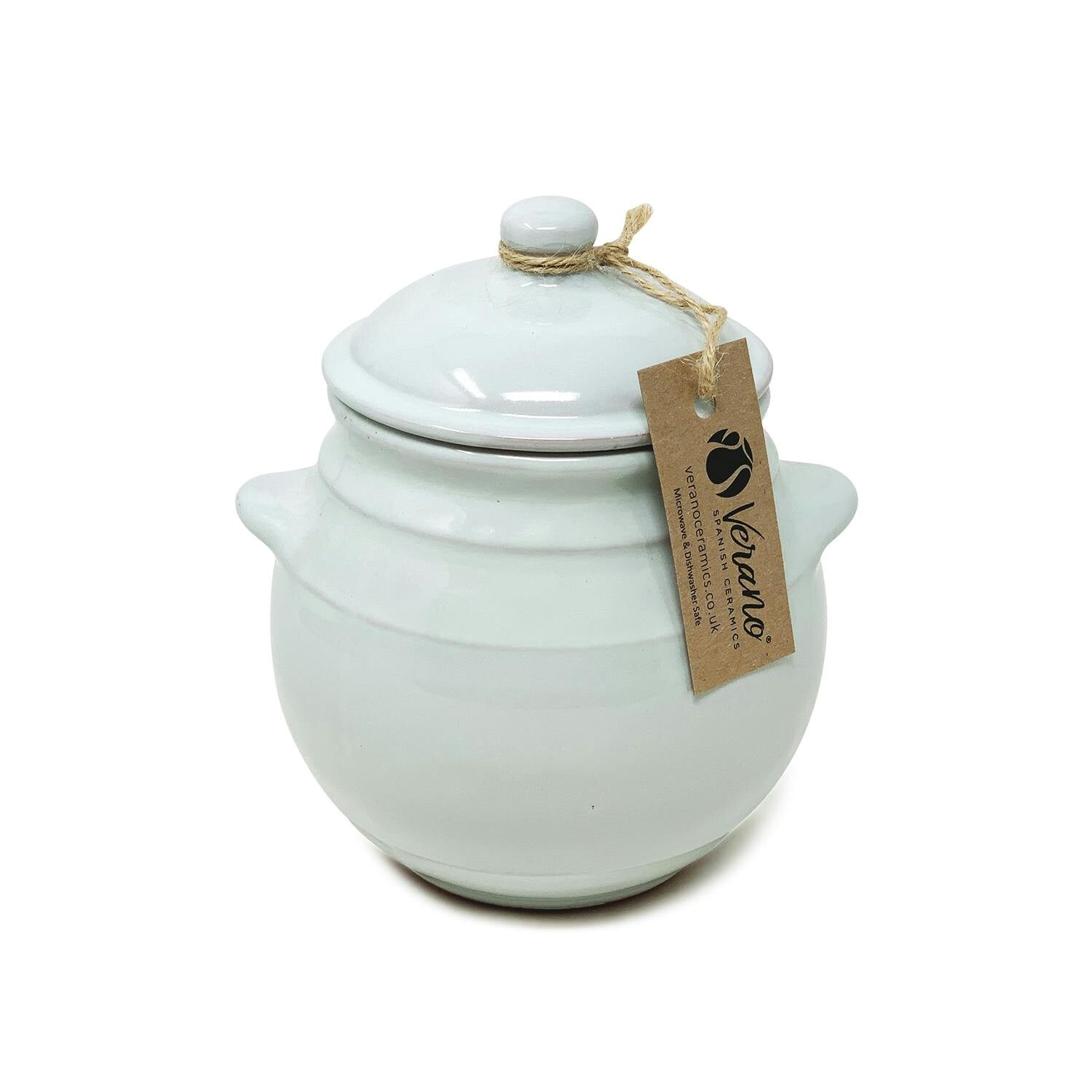 Rackhams Blue Rustic Pastel - 23Cm Storage Jar With Lid - 23Cm - Ceramic - Duck Egg