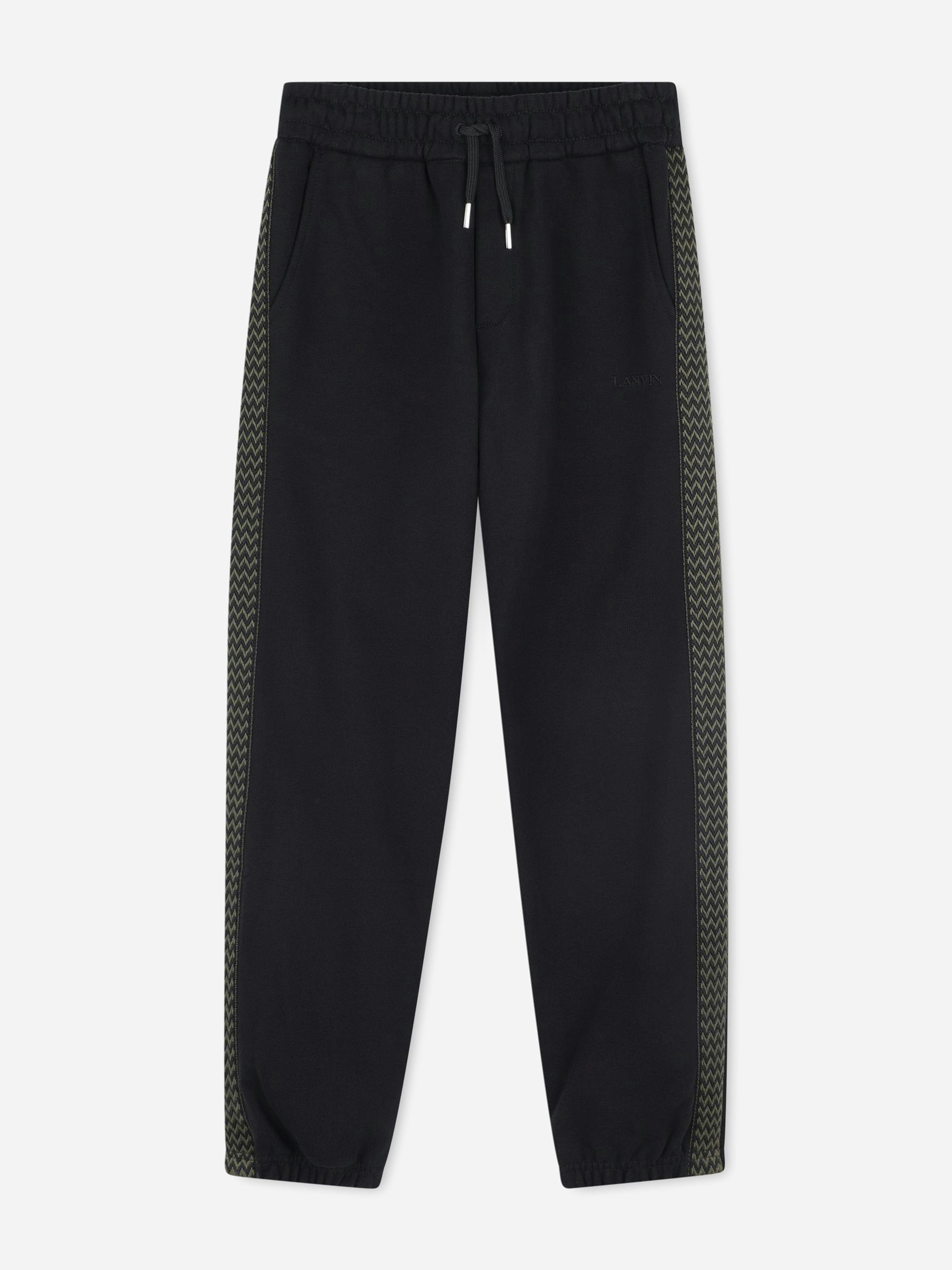 Lanvin Boys Black Logo Joggers In - 6 Yrs
