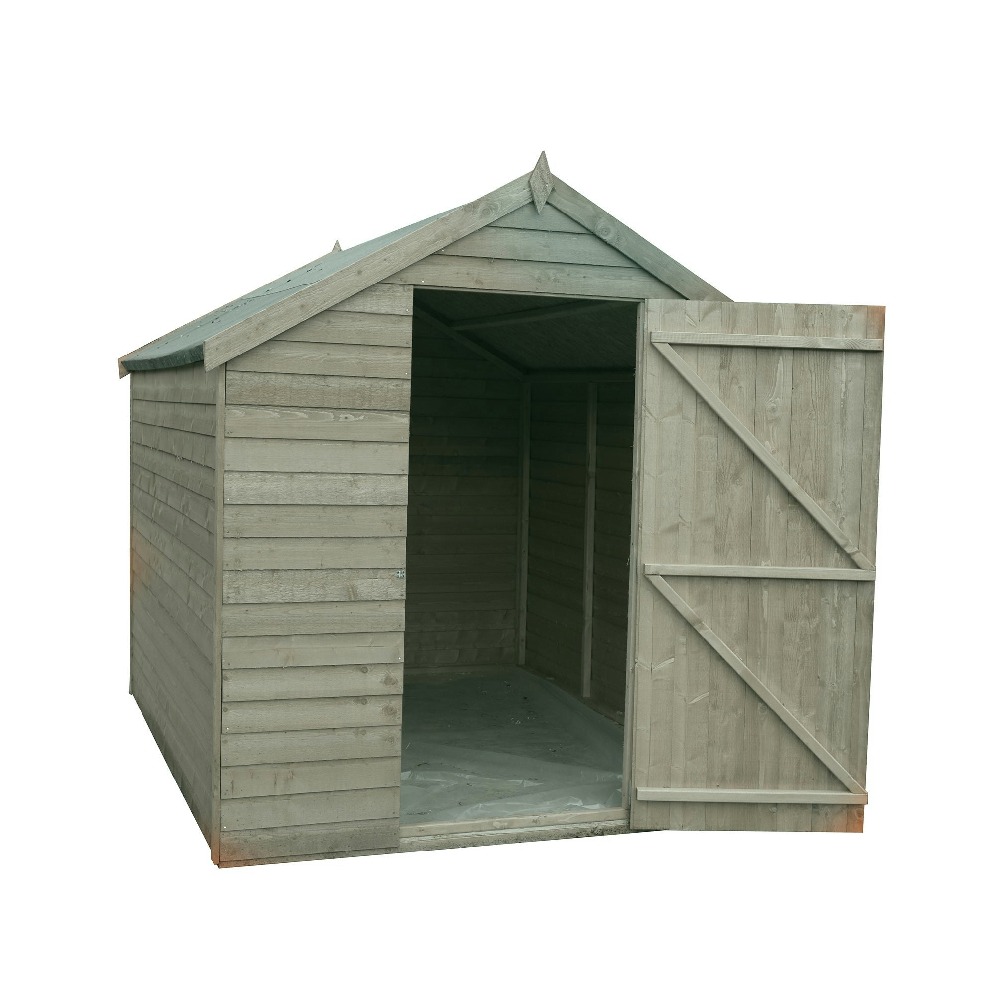 Rackhams Overlap 8X6 Value Pressure Treated Storage Shed