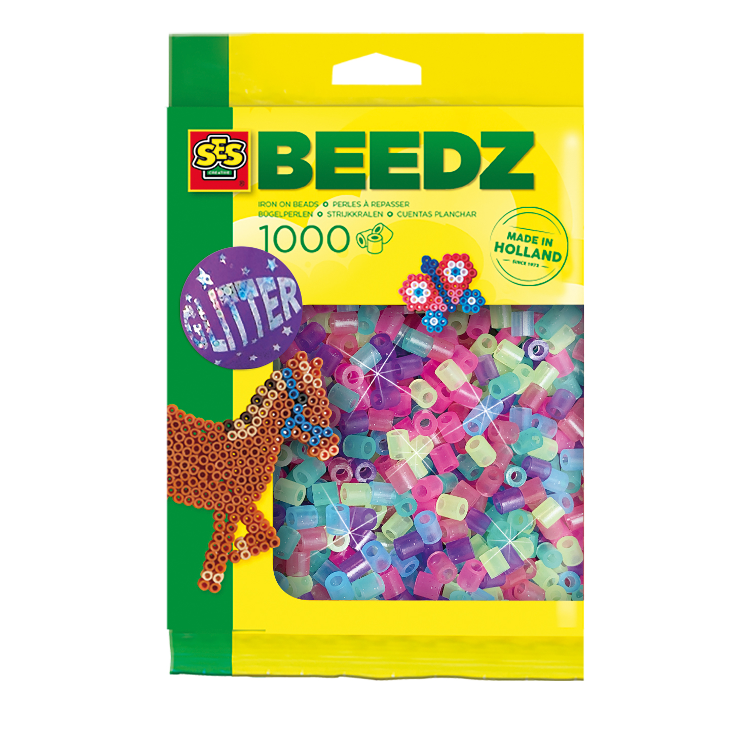 Ses Creative Iron On Beads 1000 Mix Glitter