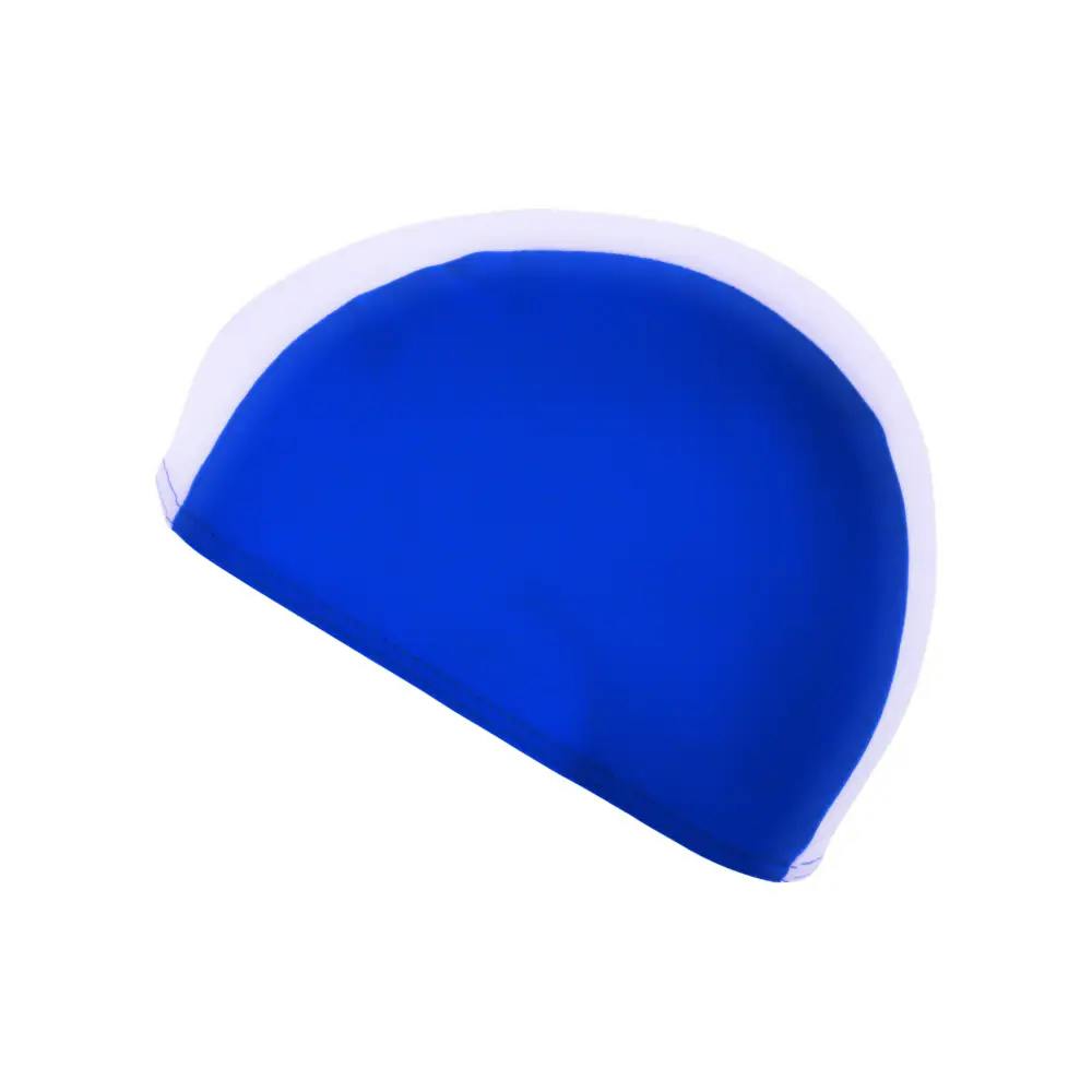 Fashy White Junior Fabric Swim Cap - Multi - Royal