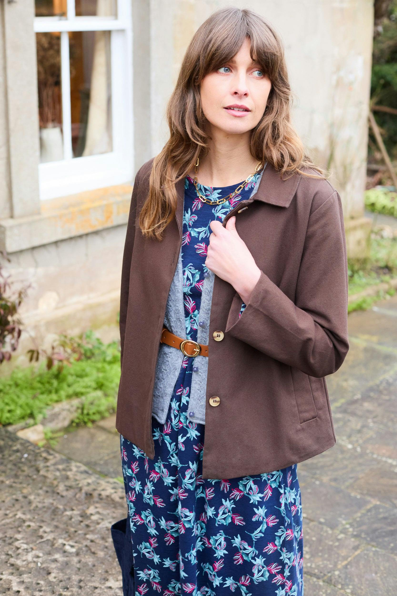 Lily & Me Sycamore Cotton Canvas Jacket Chocolate - 08 - Chocolate