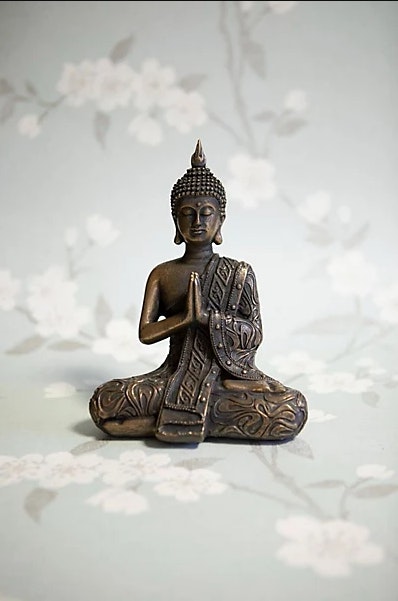 Rackhams Bronze Mystic Thai Buddha Sculpture In Lotus Position - Resin - Ornament