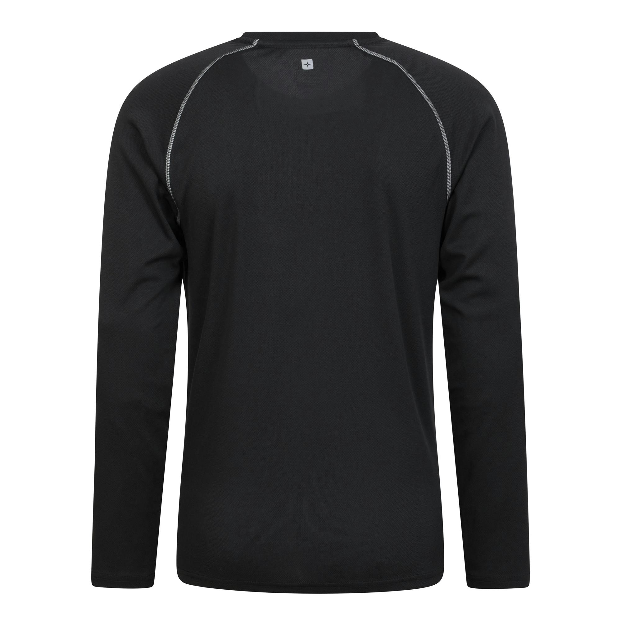 Mountain Warehouse Men's Black Endurance Long-Sleeved T-Shirt - Jet - Jet - L - 100% Polyester