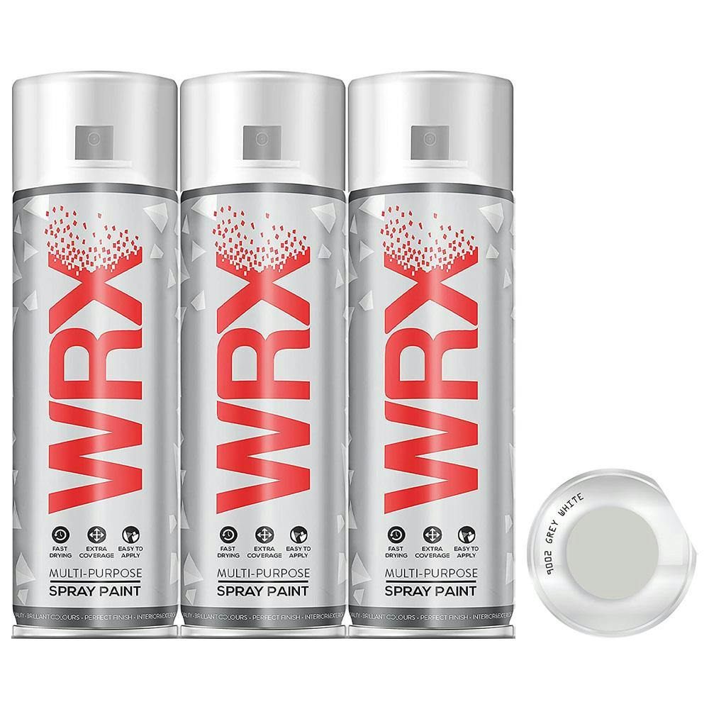 Rackhams Grey/White 12X Wrx Spray Paint 400Ml - Image 5