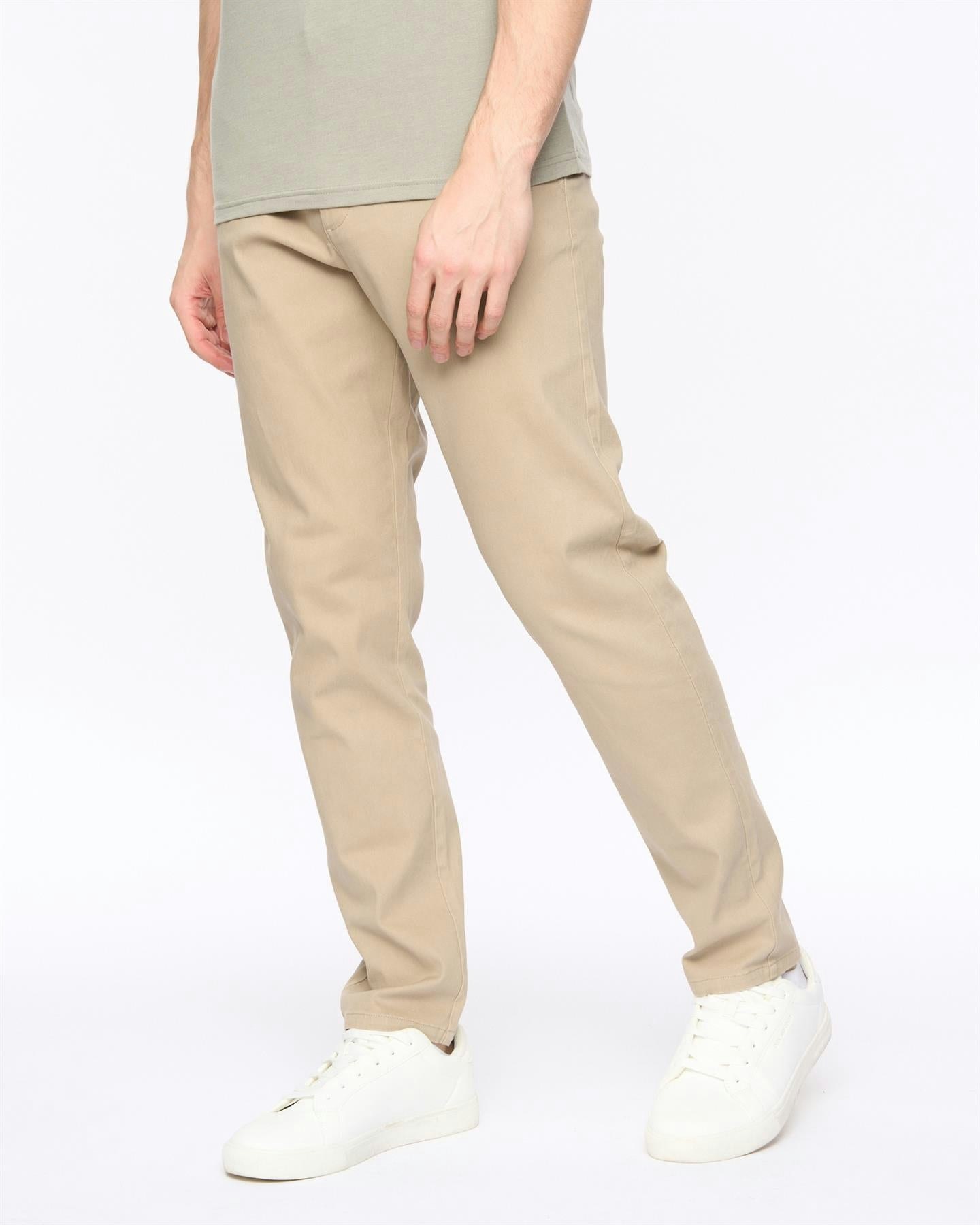 Crosshatch Men's Beige Roysden Chinos - W36 L34