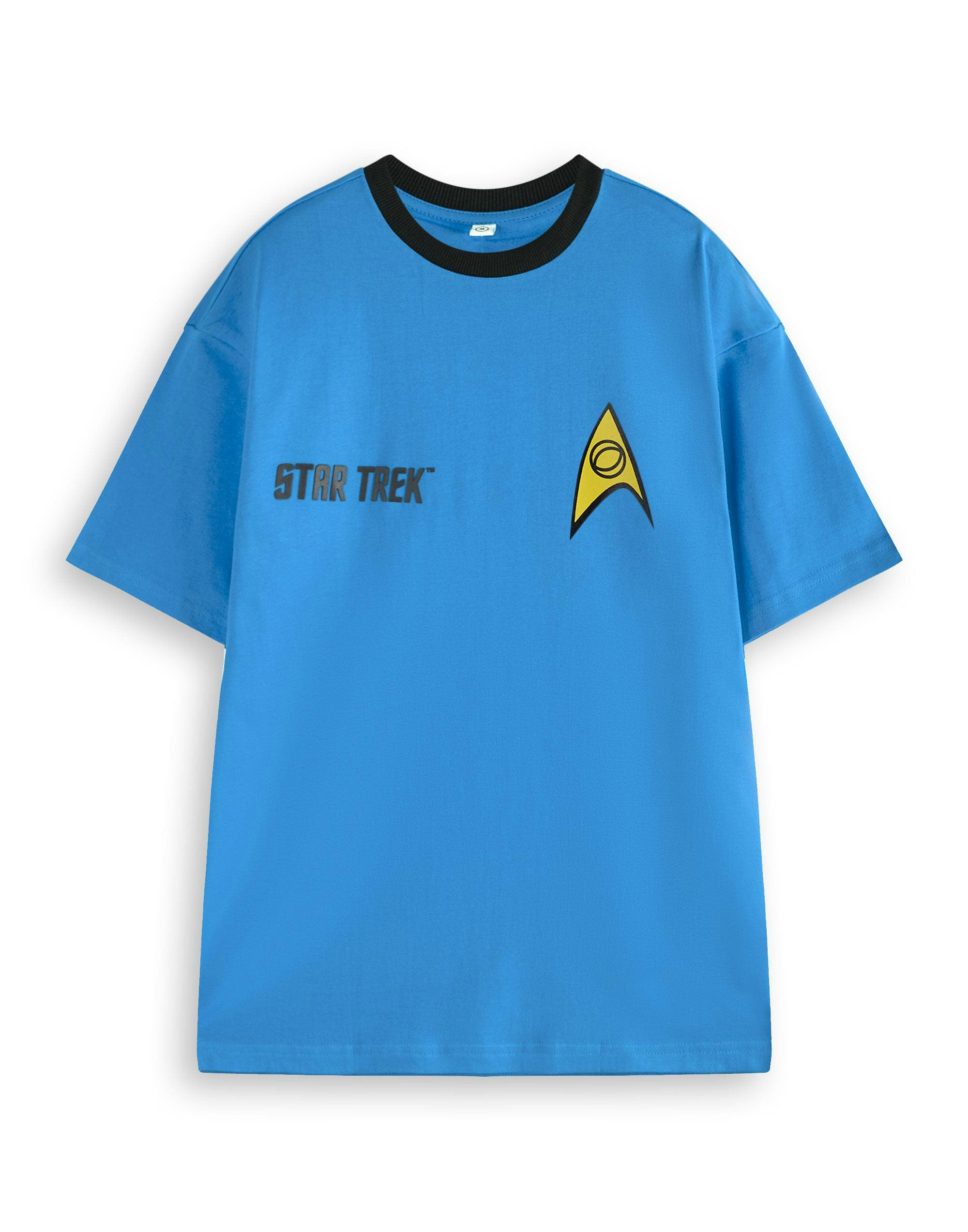 Vanilla Underground Men's Blue Star Trek Uniform Short Sleeved T-Shirt - Medium