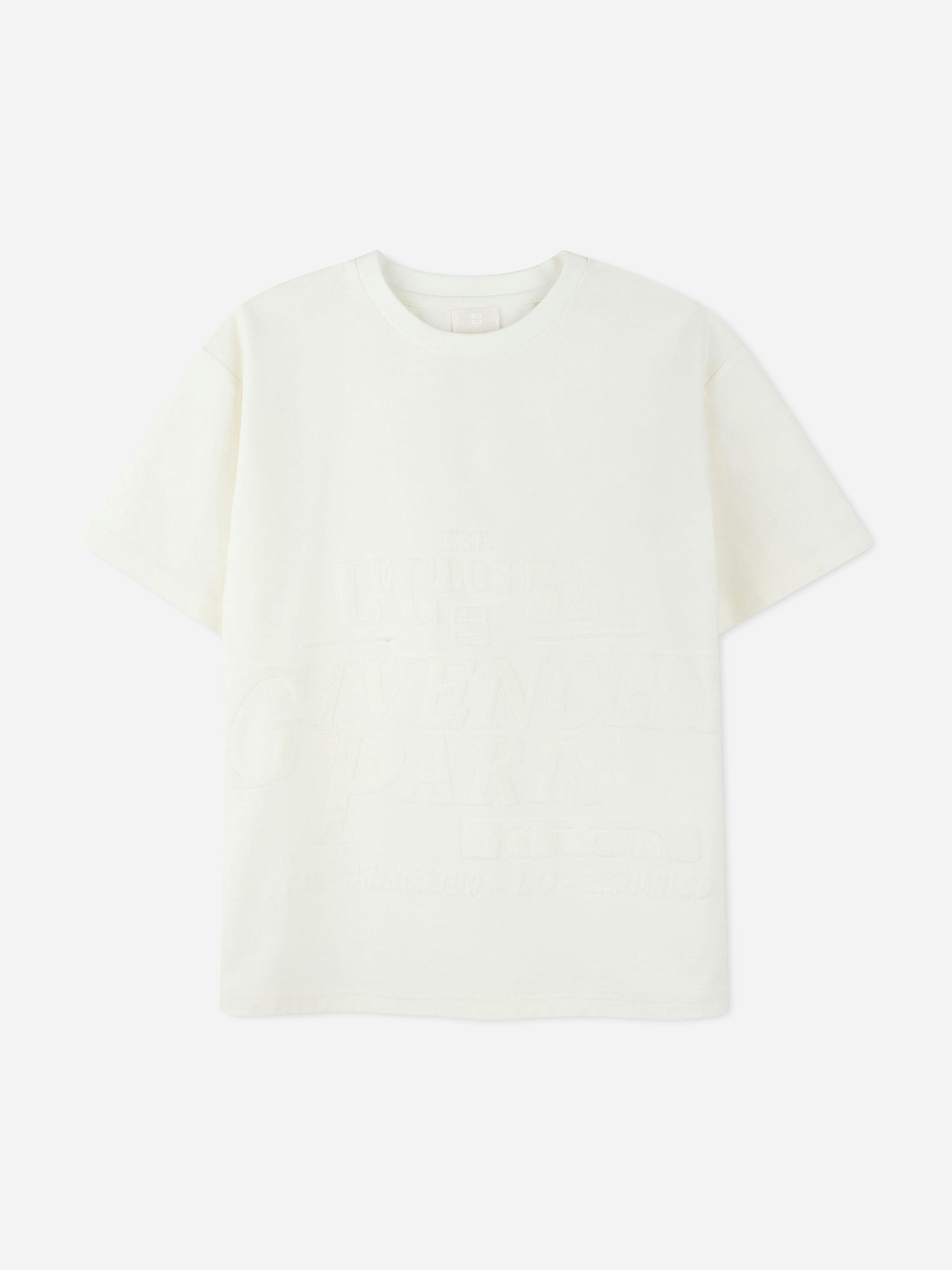 Givenchy Boys White Jacquard Logo T-Shirt In - 6 Yrs
