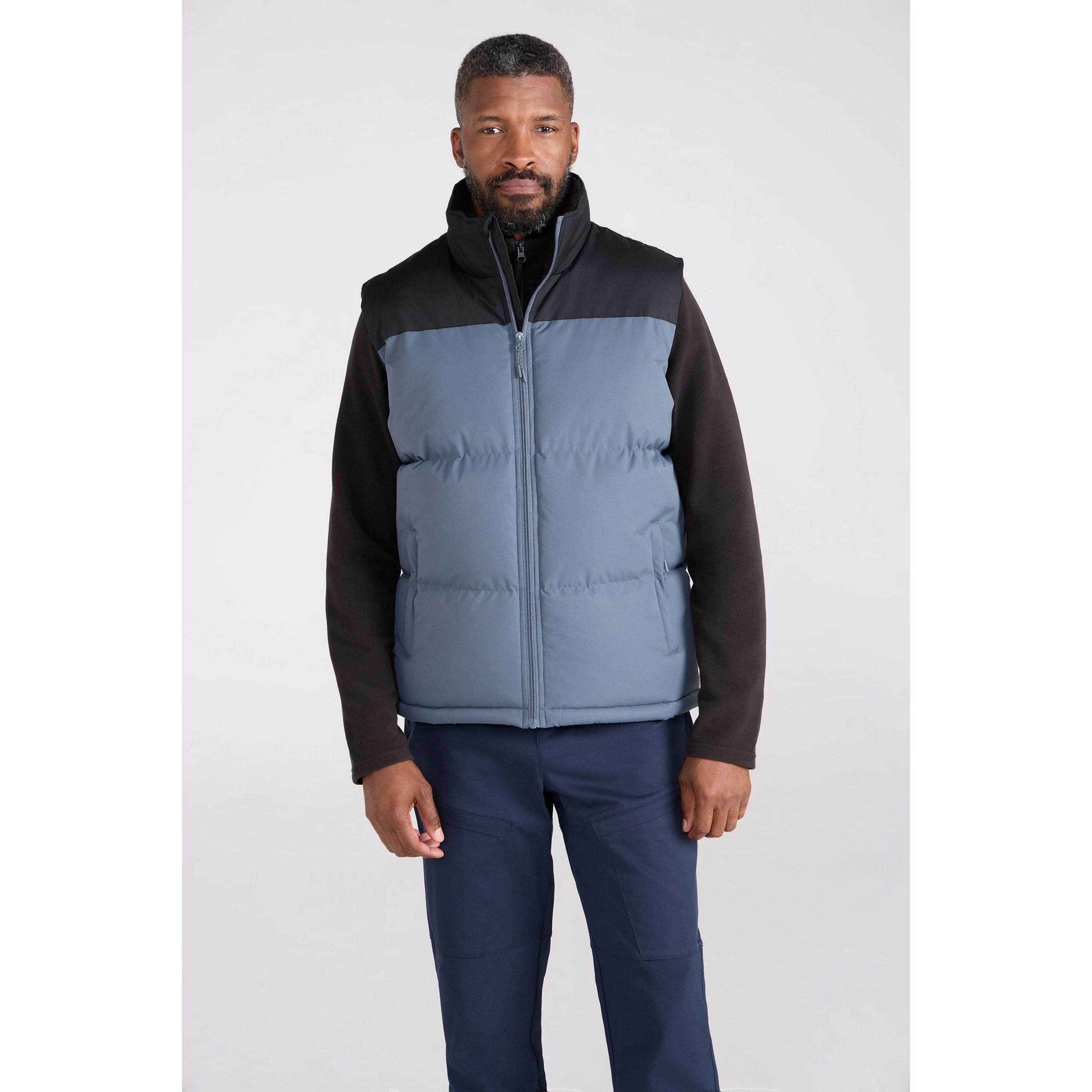 Mountain Warehouse Men's Grey Rock Borg Padded Gilet - Xs - 100% Polyester