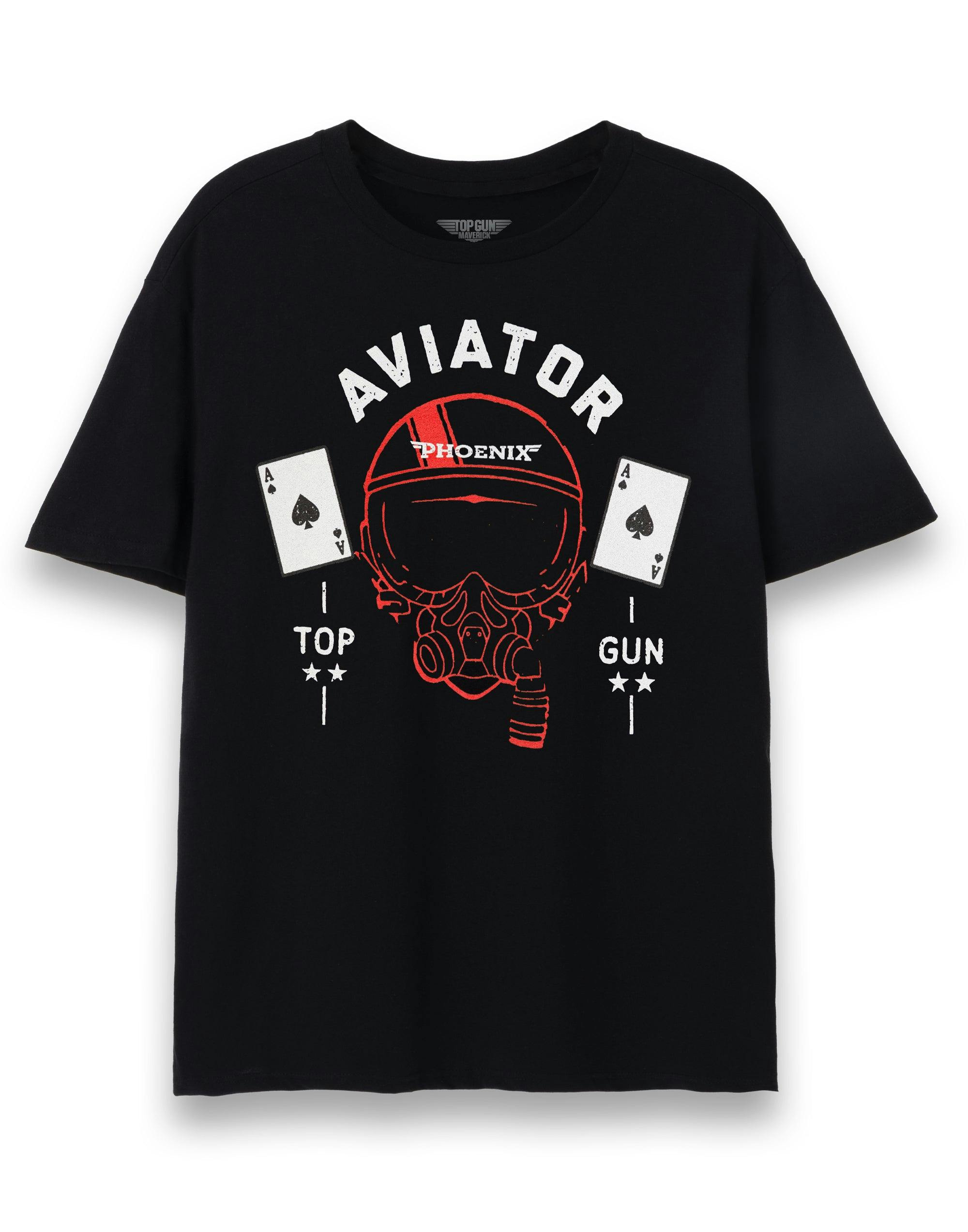 Vanilla Underground Men's Blue Top Gun: Maverick Phoenix's Helmet - Graphic Print Short Sleeved T-Shirt - Small