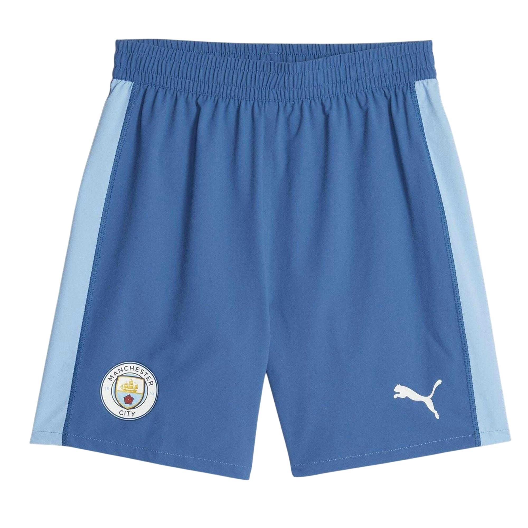 Puma Men's Blue Cb Promo Manchester City Fc Football Shorts - Lake - L - Lake - 100% Polyester