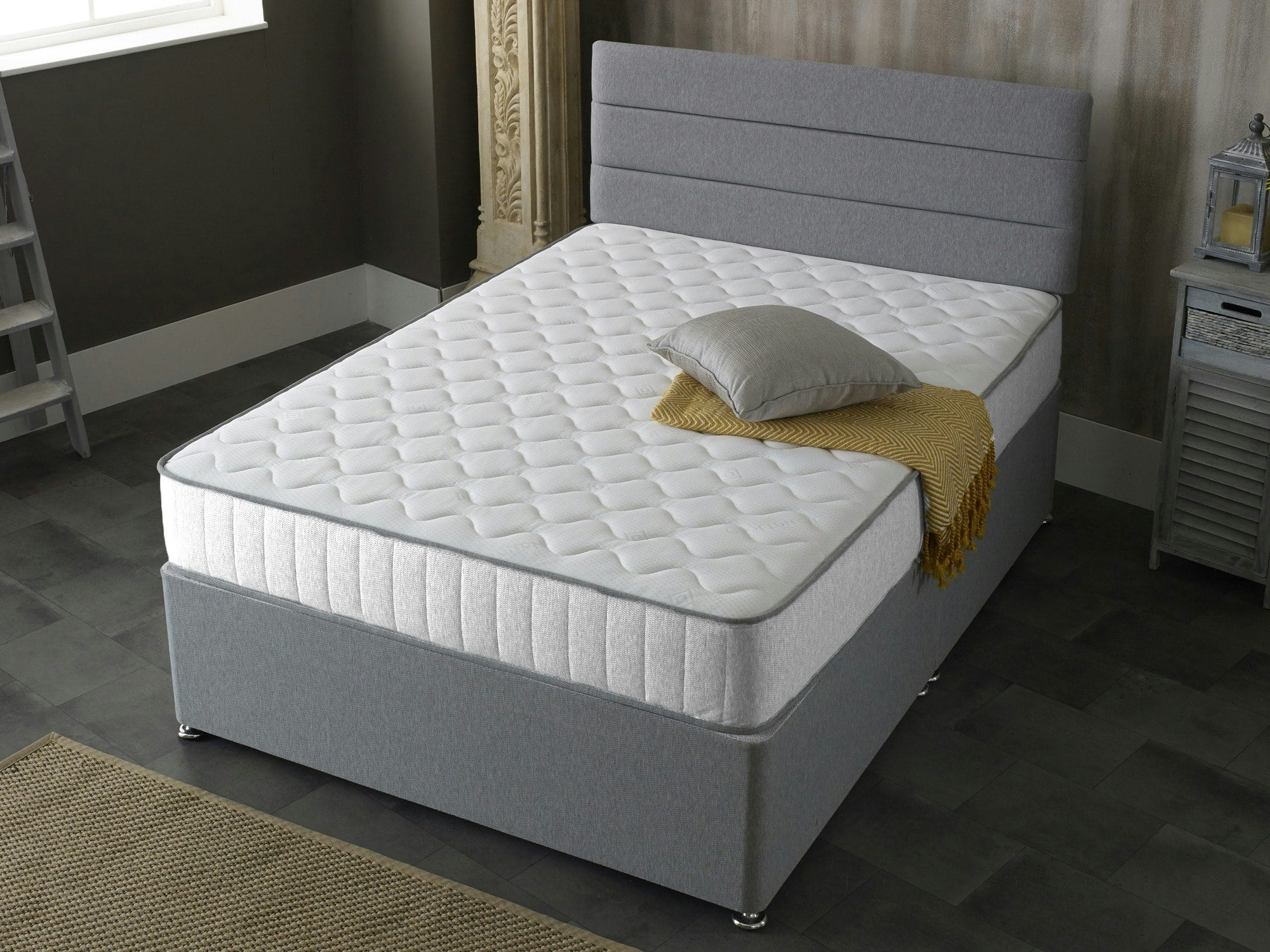 Rackhams White Victoria Castle Hybrid Mattress - Plush Comfort, Durable Design - 1 - European Single Mattress (90Cm X 200Cm)
