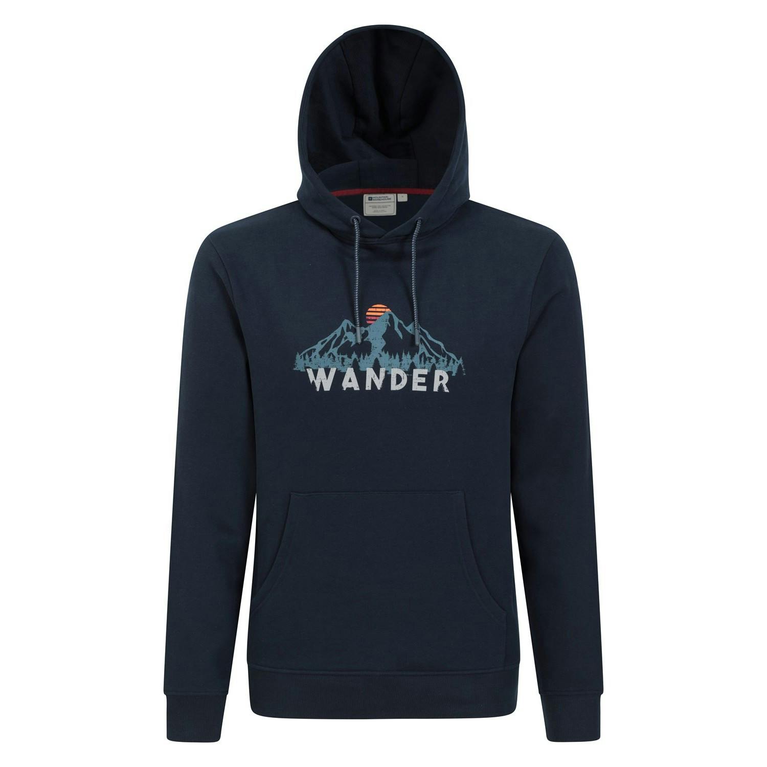 Mountain Warehouse Men's Wander Hoodie - Navy - Navy - Xxl - 100% Mixed