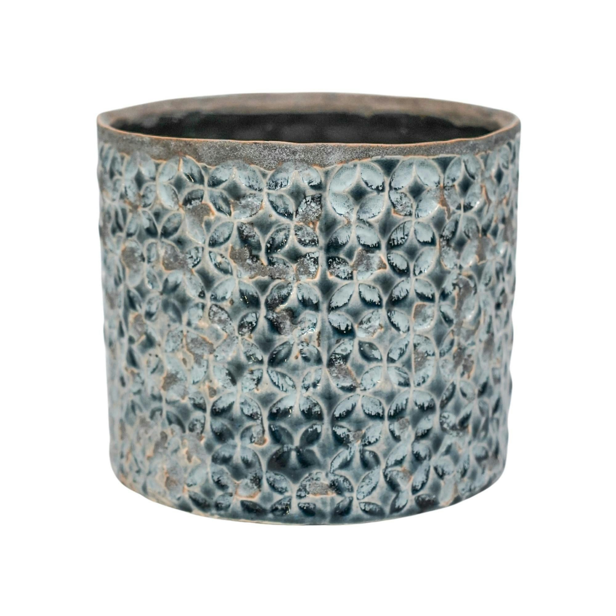 Rackhams Light Terni Planter - Round - Denim