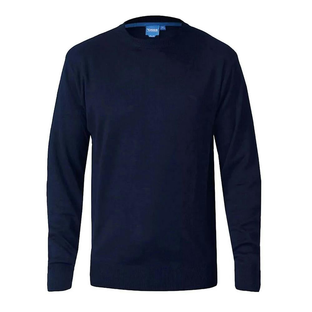 Duke Men's D555 Jovanni 2 Crew Neck Kingsize Sweatshirt - Navy - Navy - 4XL